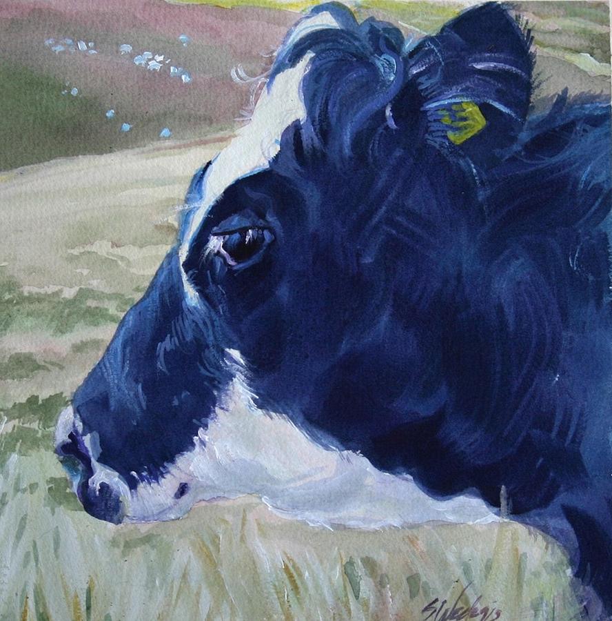 Blue Coo Painting by Sheila Wedegis