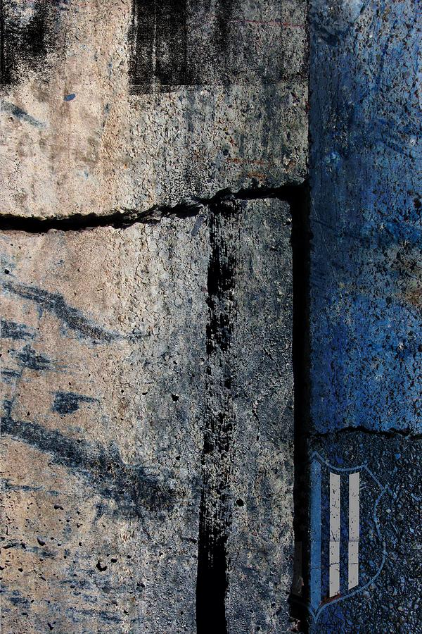Blue Cop Trio Abstract #3 Digital Art by Anita Burgermeister