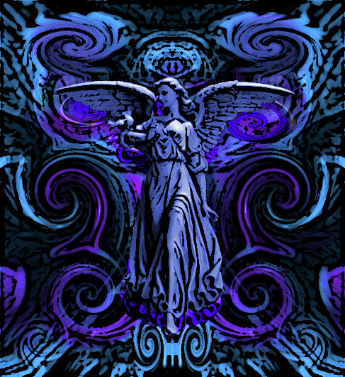 Blue Cosmic Angel Painting