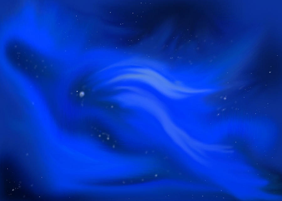 Blue Cosmos Painting by Diane Ellingham