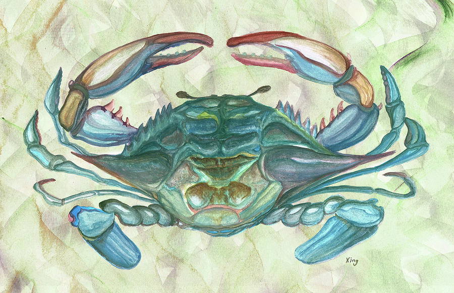 Blue Crab 3 Painting by Bryan King - Fine Art America