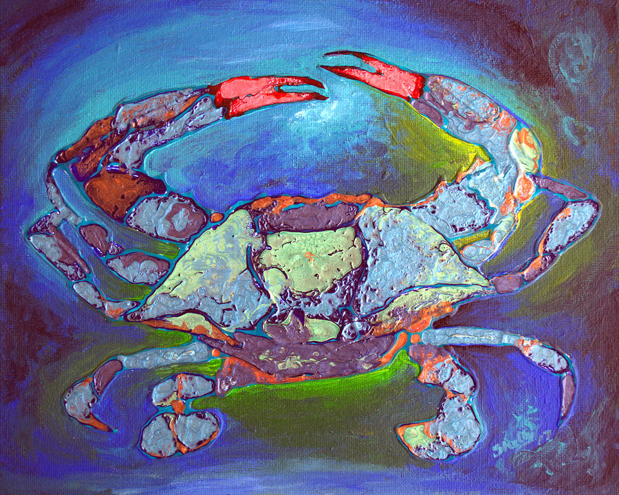 Blue Crab for Dinner Painting by Shelly Tschupp