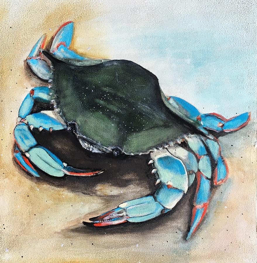 Blue Crab Painting by Heather Gillmer | Fine Art America