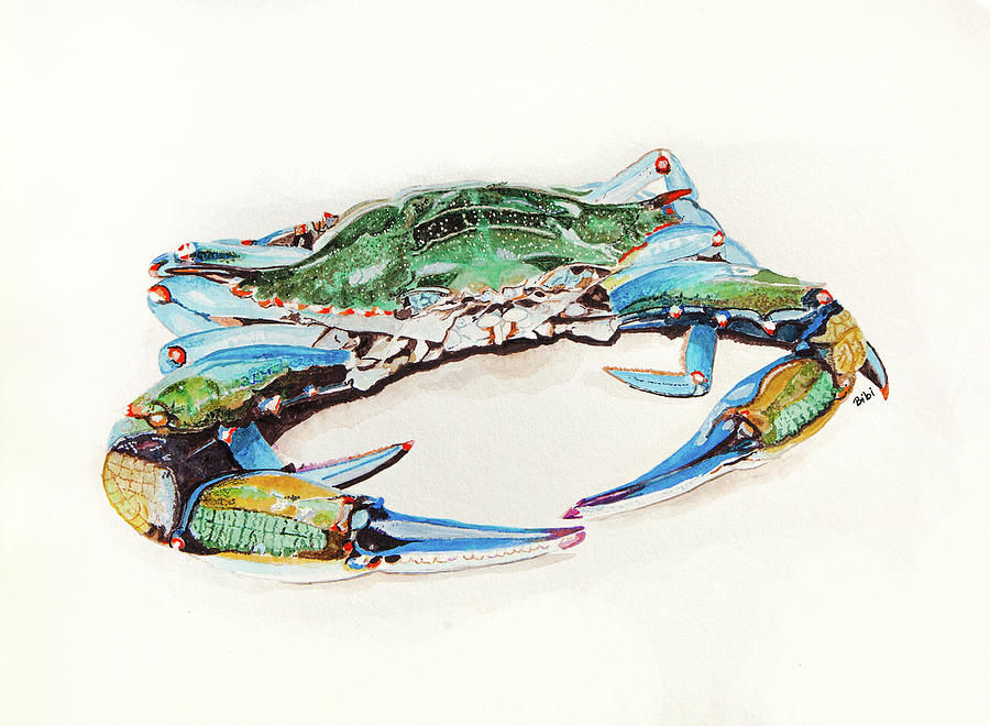 Blue Crab II Painting by Bibi Gromling