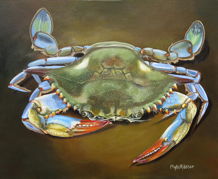 Blue Crab Painting by Phyllis Beiser | Fine Art America