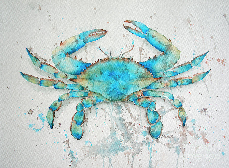 Blue Crab Painting by Rebecca Davis