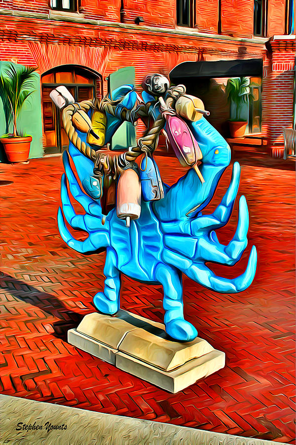 Baltimore Digital Art - Blue Crab by Stephen Younts