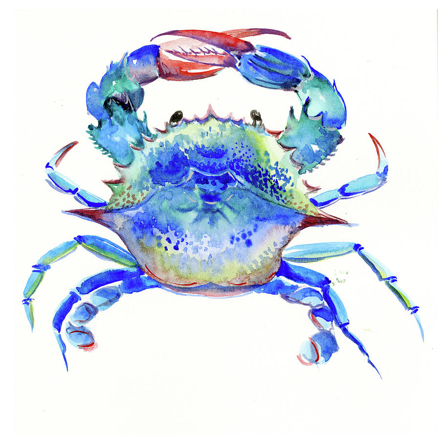 Blue Crab Painting by Suren Nersisyan