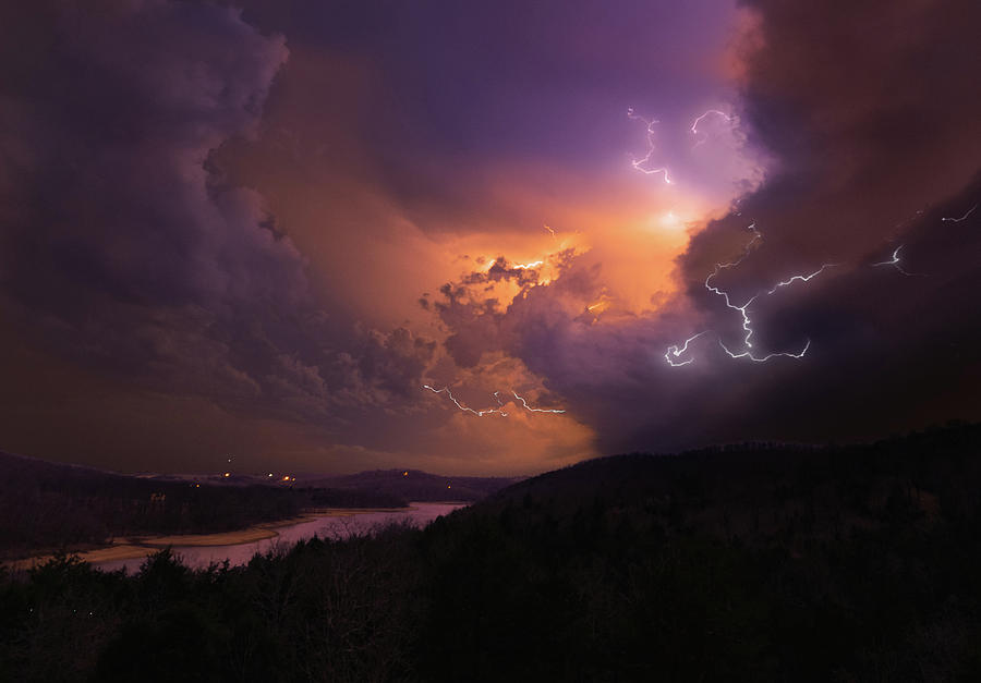Blue Cricket Lightning Storm Photograph by Hal Mitzenmacher