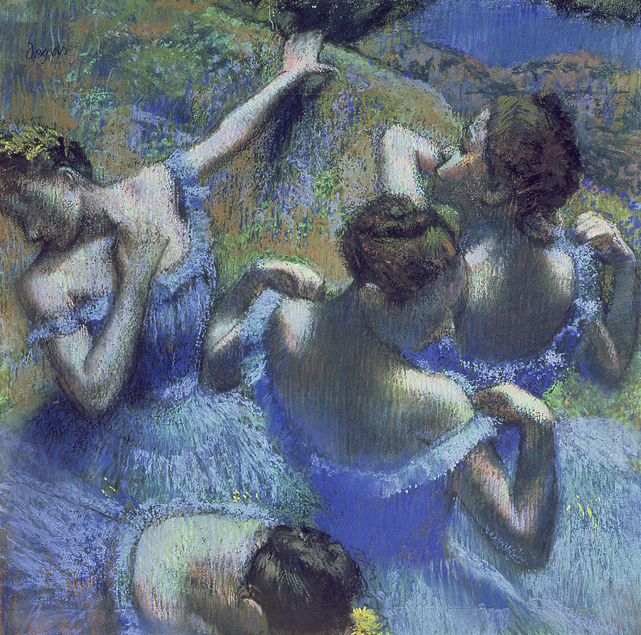 Women Painting - Blue Dancers by MotionAge Designs