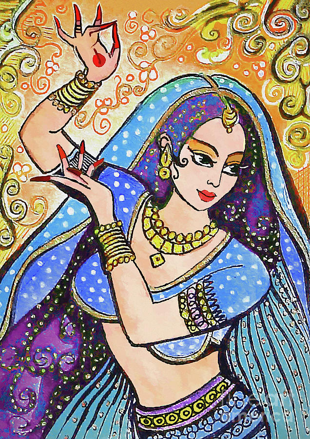 Blue Devi Painting by Eva Campbell
