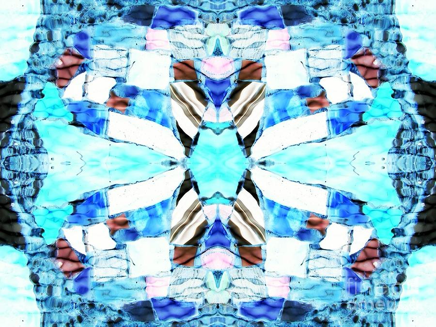 Abstract Digital Art - Blue Diamond by Lorles Lifestyles Abstract Digital Art - Blue Diamond by Lorles Lifestyles