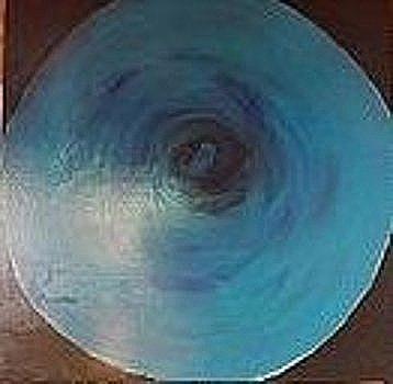 Abstract Painting - Blue Disk by Peter Nervo