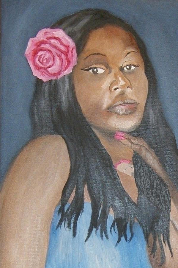 Blue Diva Painting by Angelo Thomas