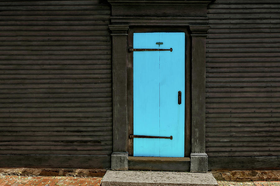 Blue Door 1771 Colonial Home Salem  -  1771penntownsendbluedoor185043 Photograph by Frank J Benz