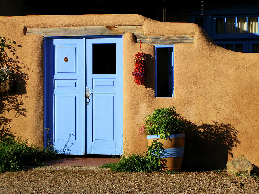Blue Door and Chilies Photograph by Nieves Nitta