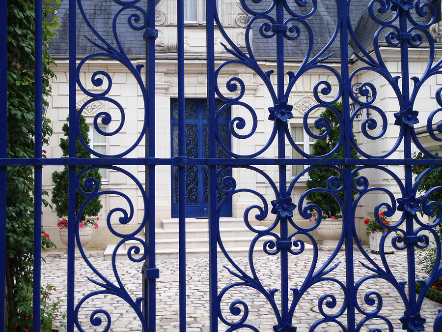 Blue Door and Gate Photograph by Elizabeth Westendorf