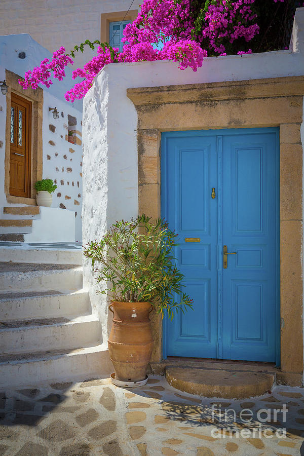 Blue Door and Stairs Photograph by Inge Johnsson