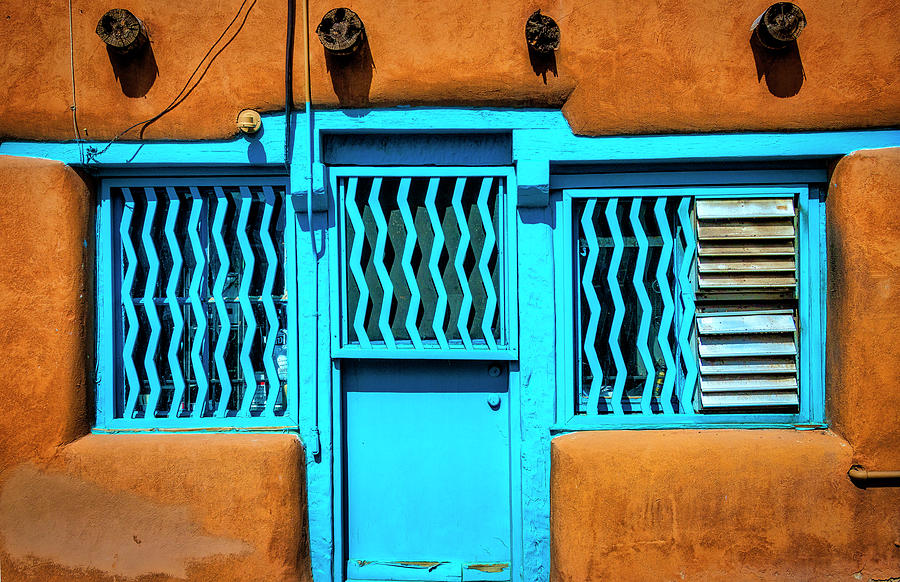 Blue Door And Windows Photograph by Garry Gay