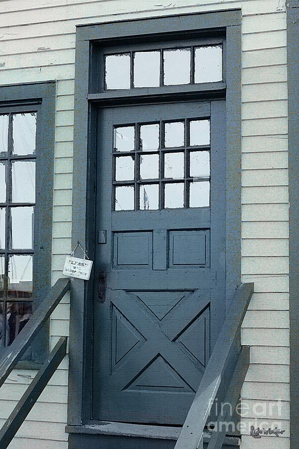 Door Painting - Blue Door at the Seaport by RC DeWinter