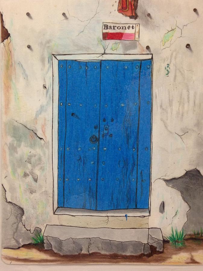 Blue Door Painting By Byron Houston