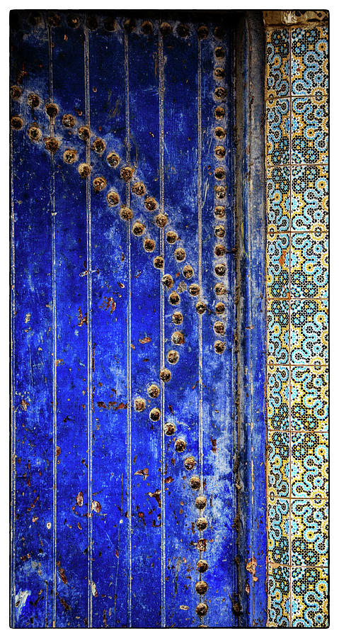 Doors Photograph - Blue Door in Marrakech by Marion McCristall