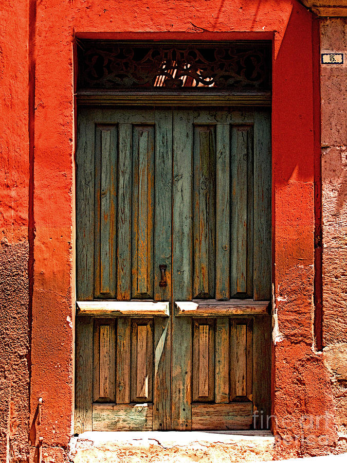 Blue Door with Terracotta Photograph by Mexicolors Art Photography ...