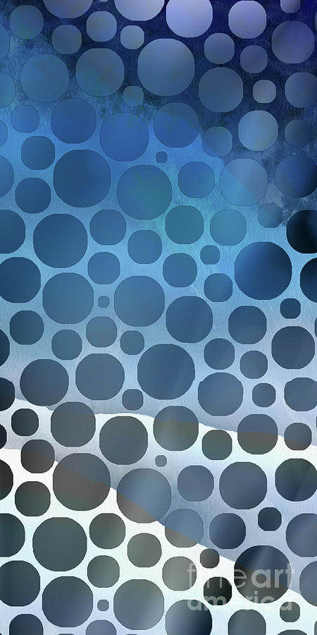 Blue Dots Phone Case Painting by Edward Fielding