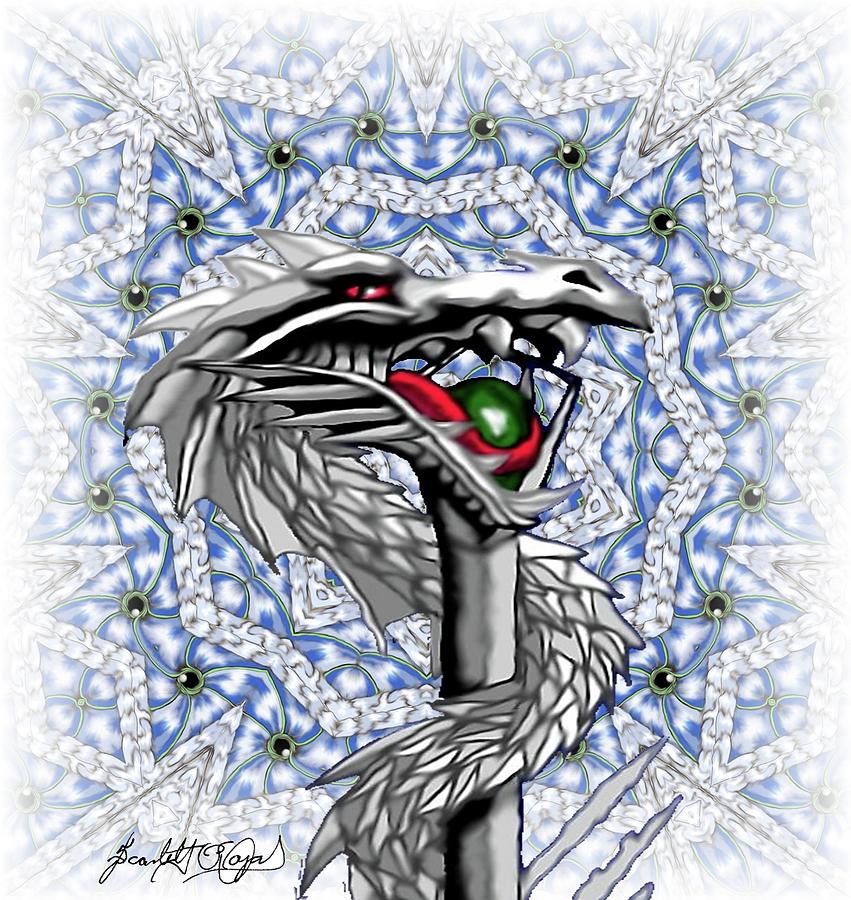 Blue Dragon Digital Art by Scarlett Royale