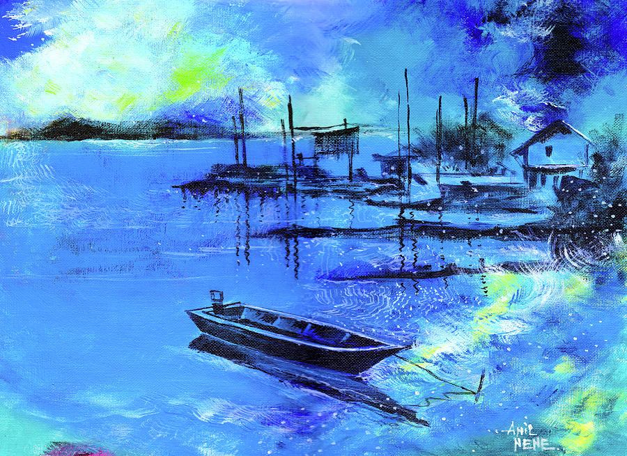 Blue Dream 2 Painting by Anil Nene