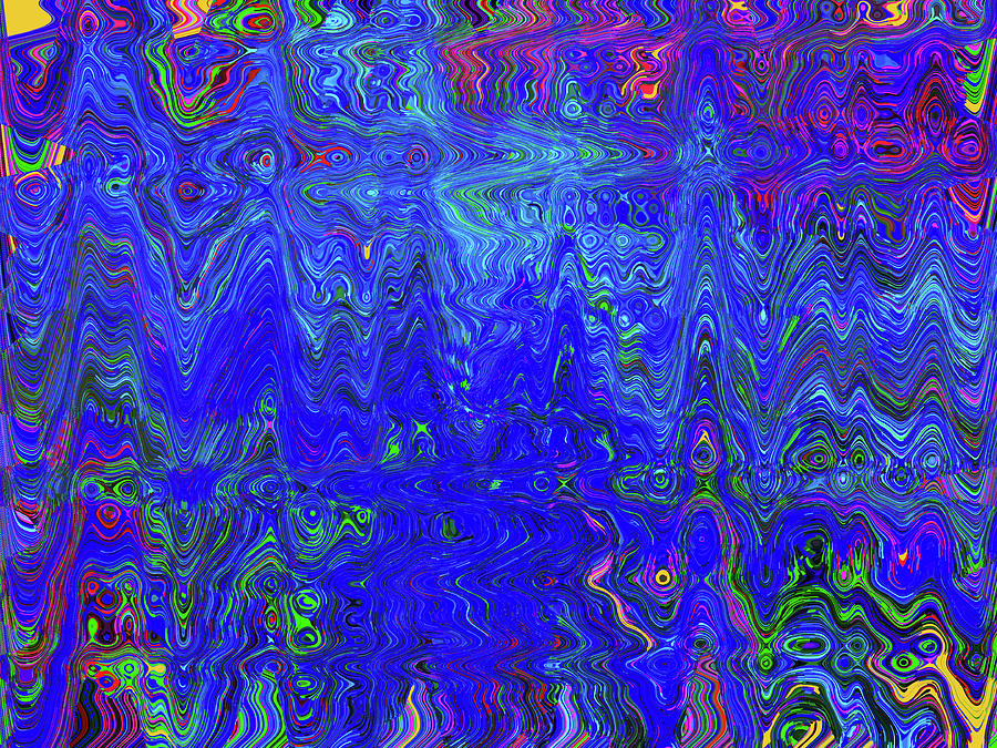 Abstract Digital Art - Blue Dream by Philip Brent