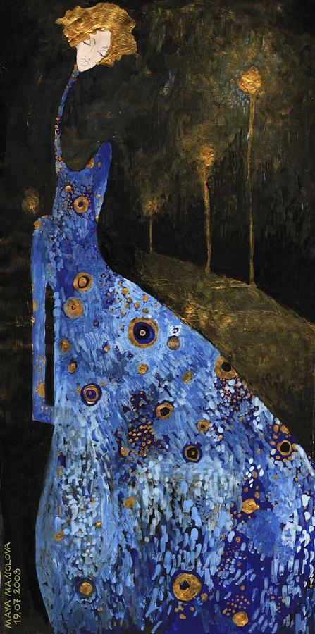Blue dreams Painting by Maya Manolova