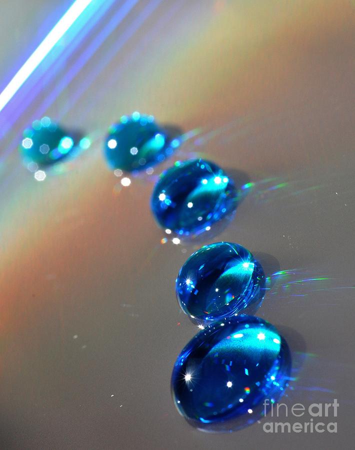 Blue Drops Photograph by Sylvie Leandre
