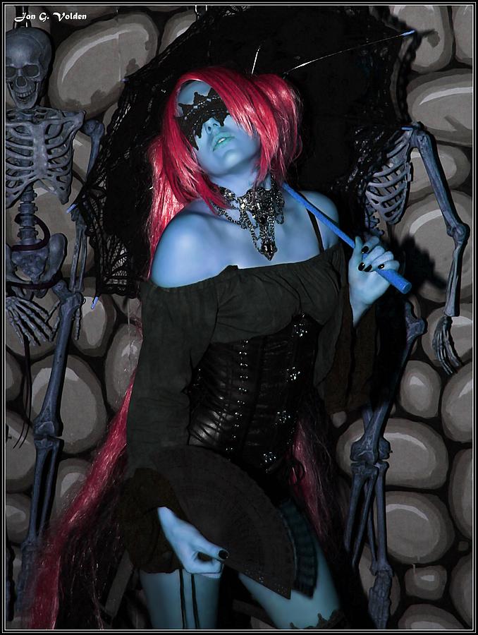 Blue Dungeon Mistress Painting by Jon Volden