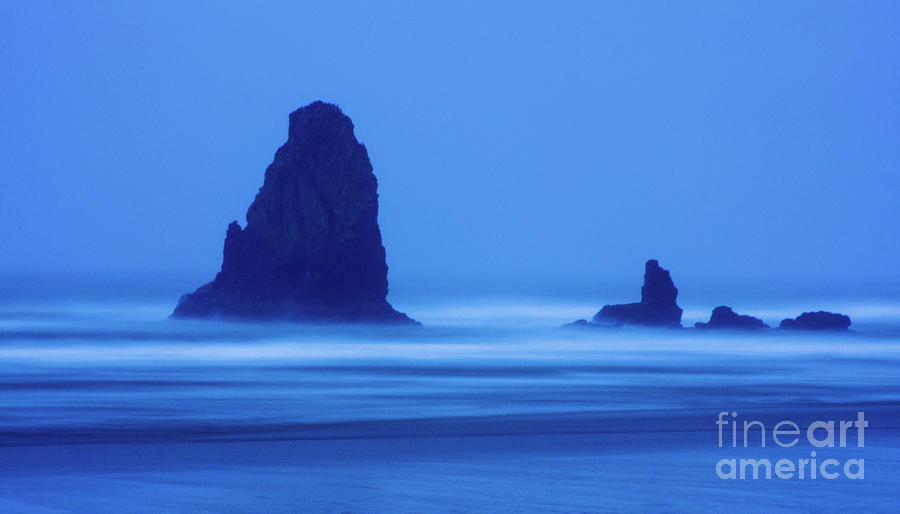 Blue Dusk at Cannon Beach Photograph by Bruce Block