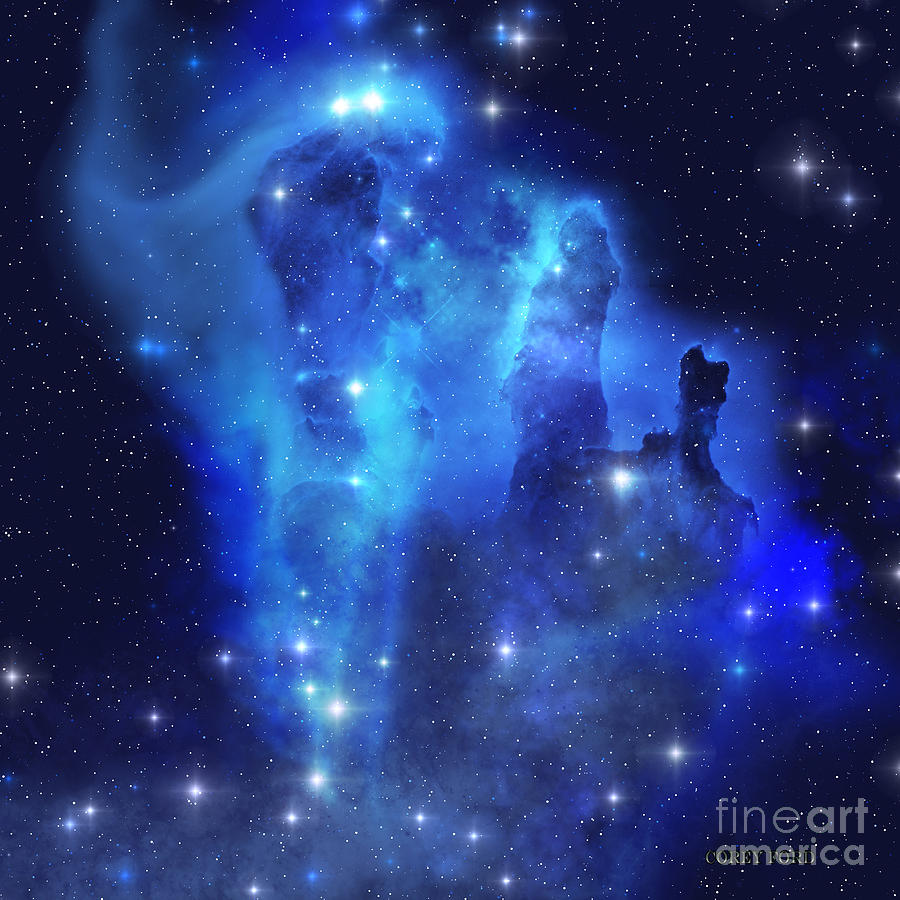 Blue Eagle Nebula Painting