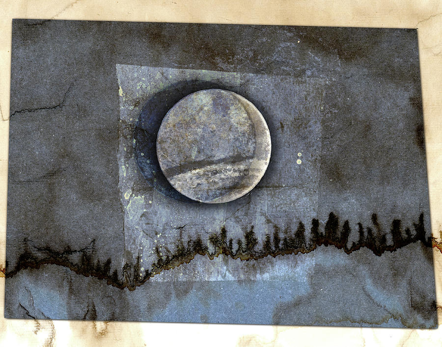 Landscape Mixed Media - Blue Eclipse by Carol Leigh