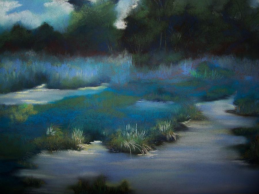 Blue Eden Painting by Marika Evanson