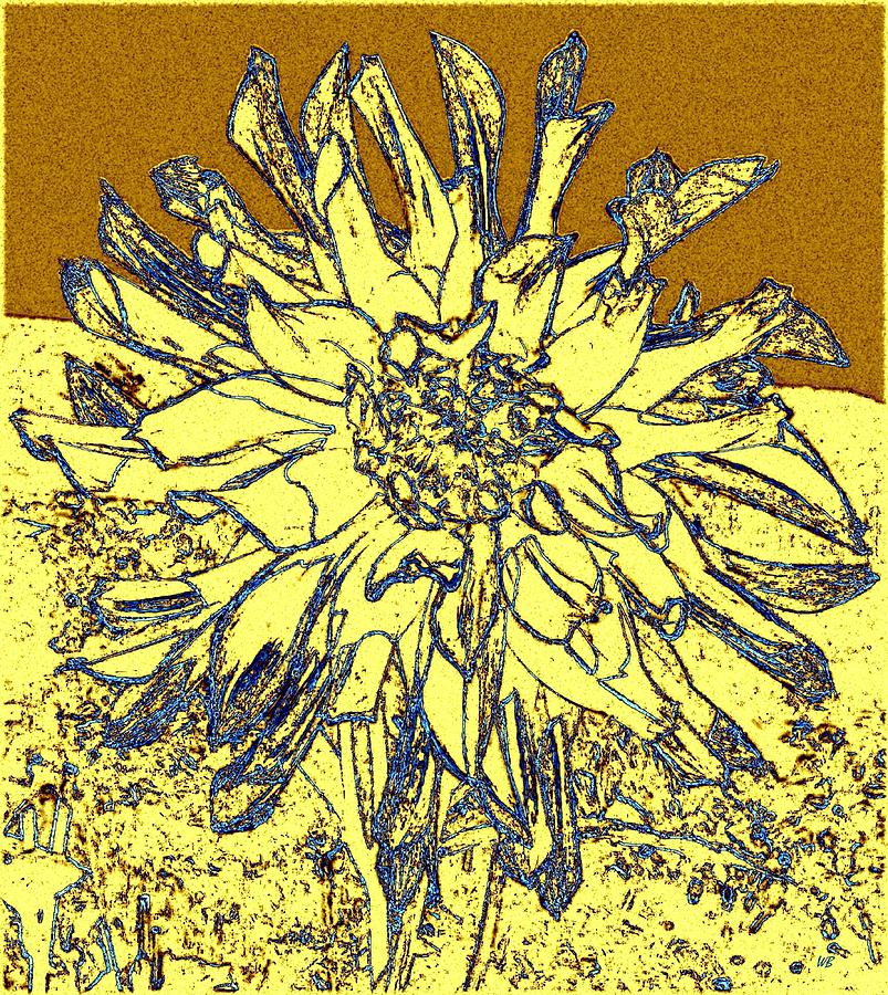 Blue-Edged Dahlia Digital Art by Will Borden