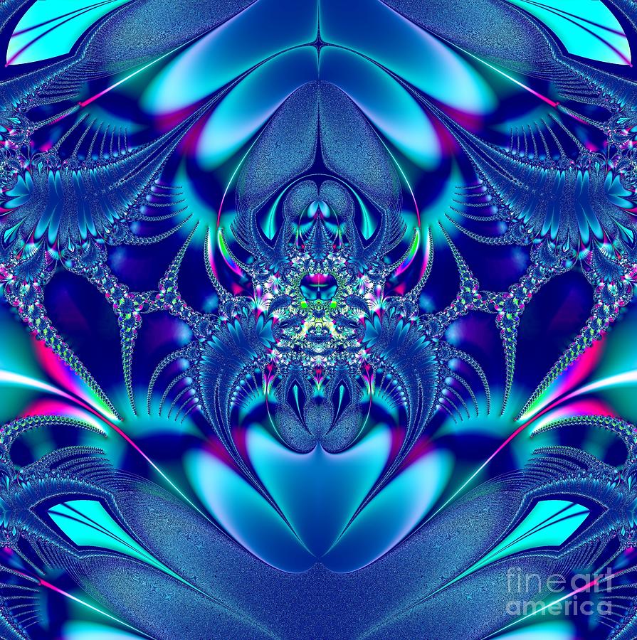Blue Elegance Fractal 2 Digital Art by Rose Santuci-Sofranko