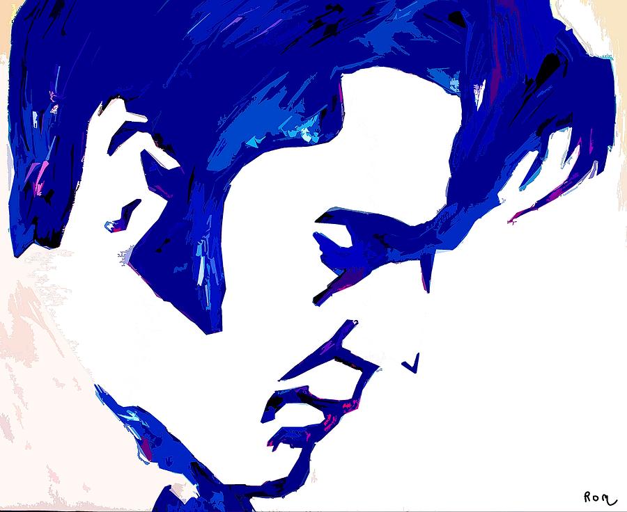Blue Elvis 1 Painting by Robert Margetts
