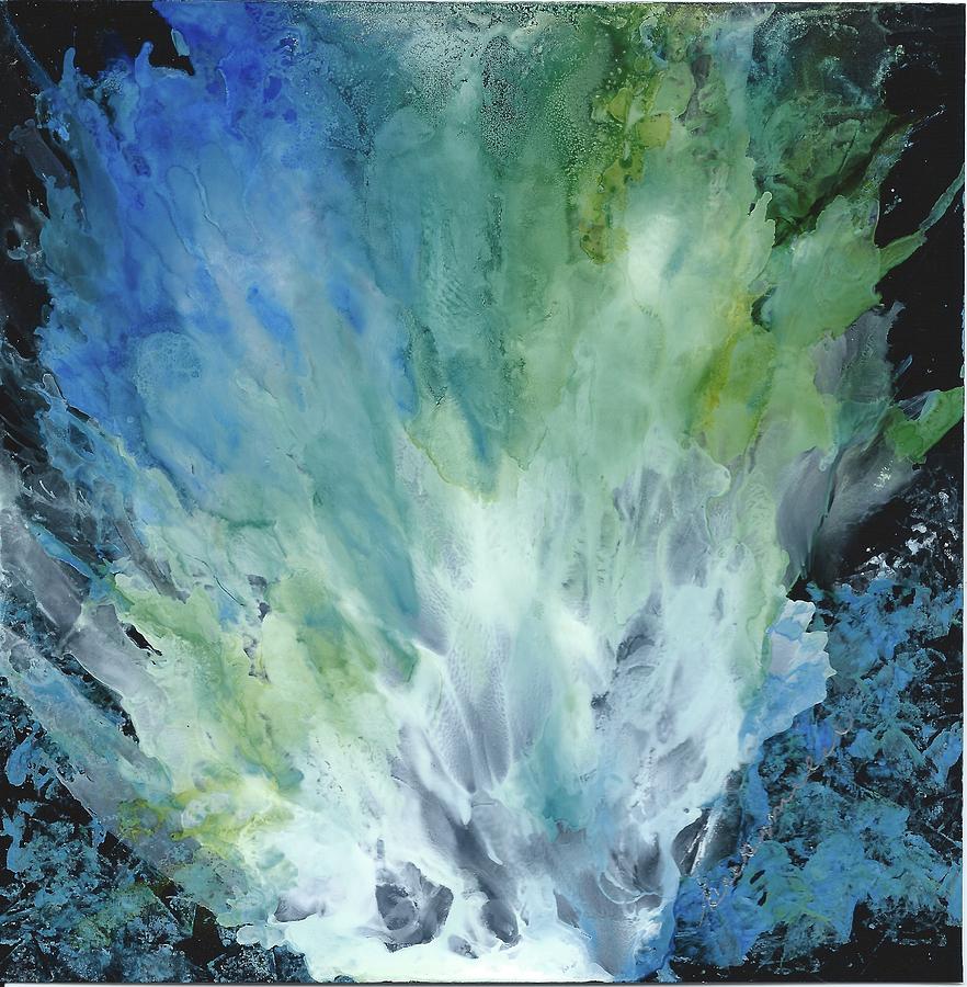 Blue Explosion Mixed Media by Becky Miller - Fine Art America