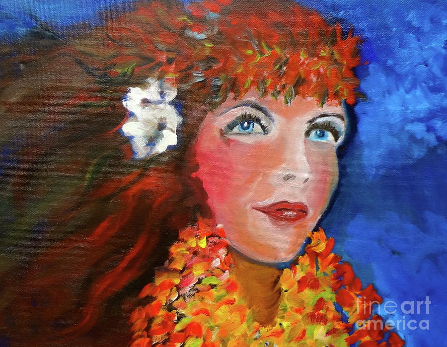 Blue Eyed Leilani Painting by Jenny Lee
