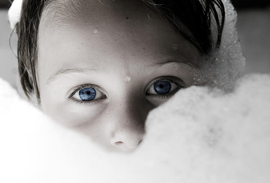 Blue Eyes and Bubbles Photograph by Lorraine Devon Wilke