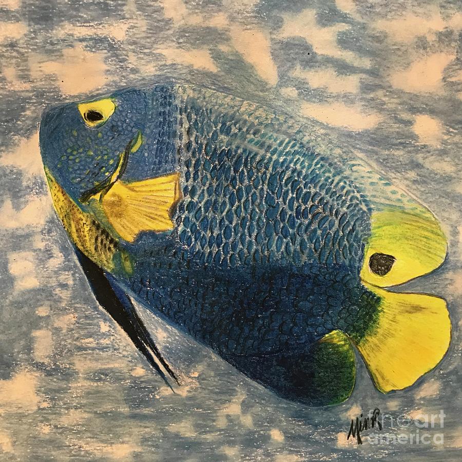 Blue Fish 2 Drawing by Marianne Royston Fine Art America