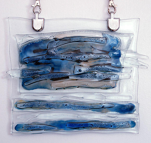 Blue Fish Glass Art by Jolanta Sokalska