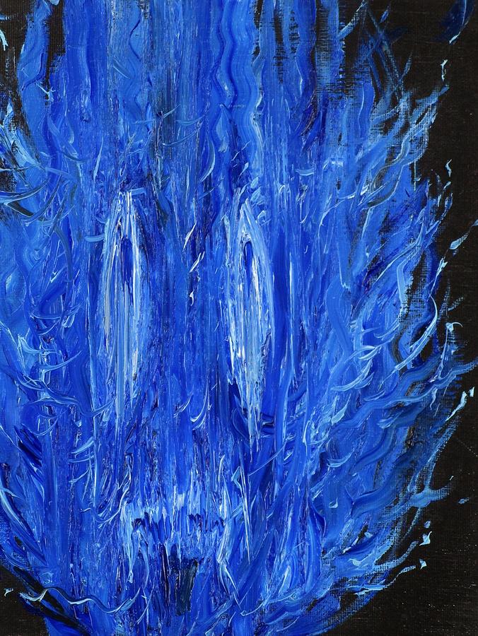 Blue Flame Painting by Fabrizio Cassetta