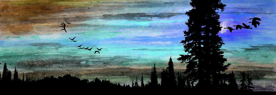 Blue Flight Painting by R Kyllo