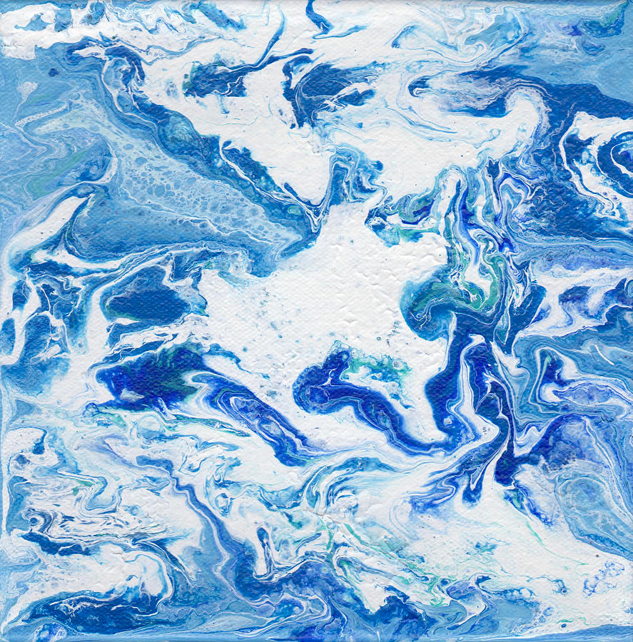 Blue Painting - Blue Flow Acrylic II by Patricia Cleasby