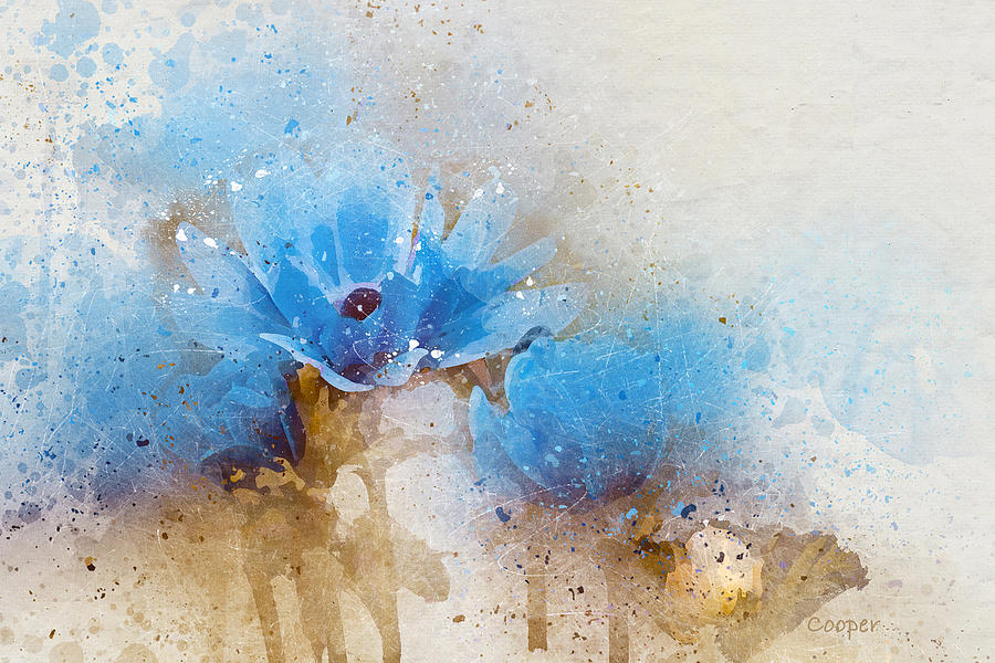 Blue Flowers 4A by Peggy Cooper Blue Flowers 4A by Peggy Cooper